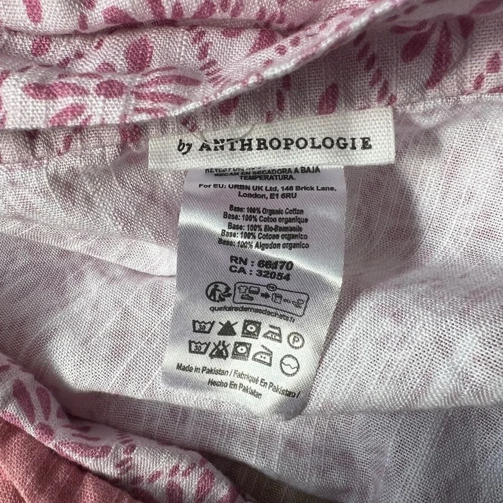 Anthropologie Priyanka Blossom Duvet Cover Queen Organic Cotton Pink Floral Bird